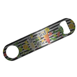 Cocktails Bar Bottle Opener - Silver w/ Name or Text