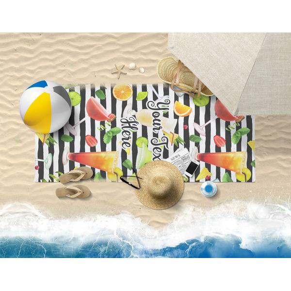 Cocktails Beach Towel Lifestyle