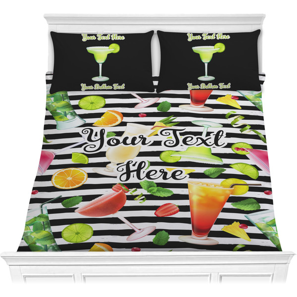 Custom Cocktails Comforter Set - Full / Queen (Personalized)