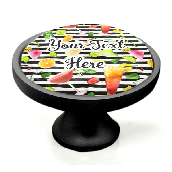 Cocktails Black Custom Cabinet Knob (Side)
