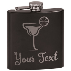 Cocktails Black Flask Set (Personalized)