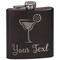 Cocktails Black Flask - Engraved Front