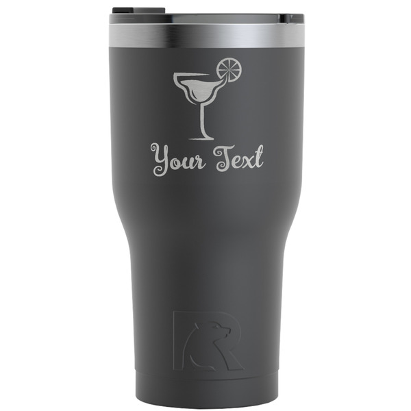 Custom Cocktails RTIC Tumbler - Black - Engraved Front (Personalized)