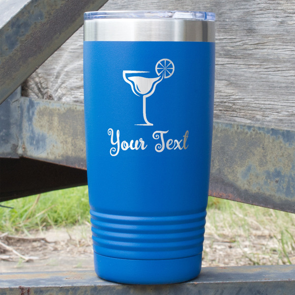 Custom Cocktails 20 oz Stainless Steel Tumbler - Royal Blue - Single Sided (Personalized)