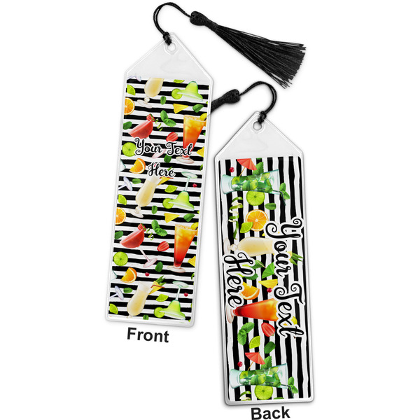 Cocktails Bookmark with tassel - Front and Back
