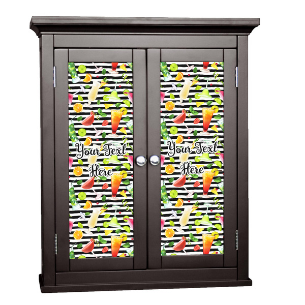 Custom Cocktails Cabinet Decal - XLarge (Personalized)
