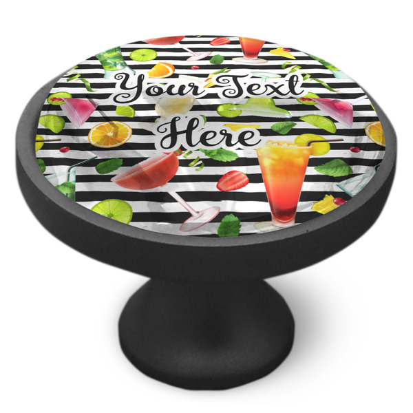 Cocktails Cabinet Knob - Black - Side