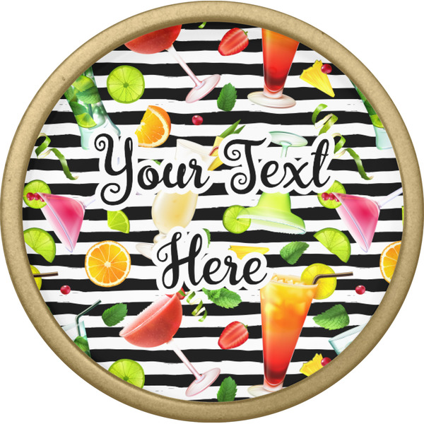 Cocktails Cabinet Knob - Gold - Front