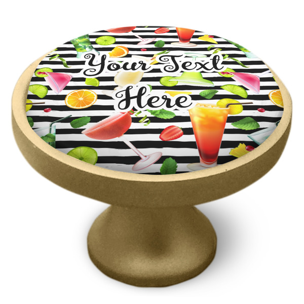 Cocktails Cabinet Knob - Gold - Side