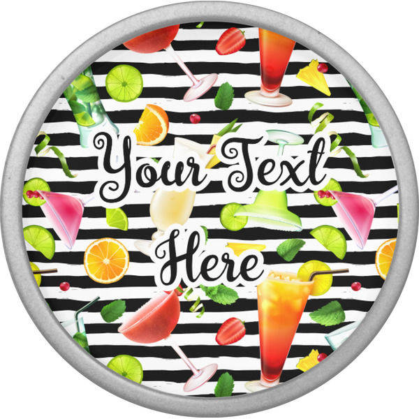 Cocktails Cabinet Knob - Nickel - Front