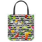Cocktails Canvas Tote Bag - Small - 13"x13" (Personalized)