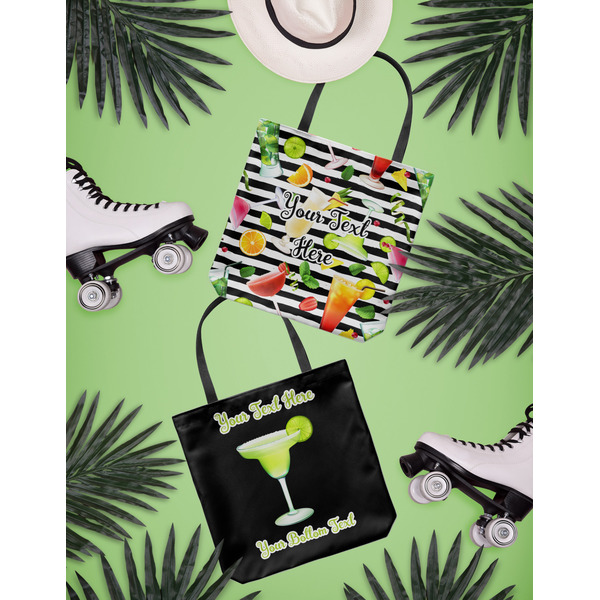 Cocktails Canvas Tote Lifestyle Front and Back