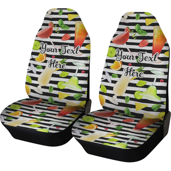 Custom Cocktails Car Seat Covers (Set of Two) (Personalized)