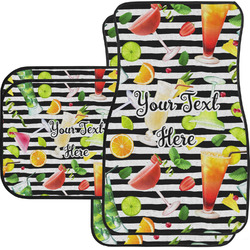 Cocktails Car Floor Mats Set - 2 Front & 2 Back (Personalized)