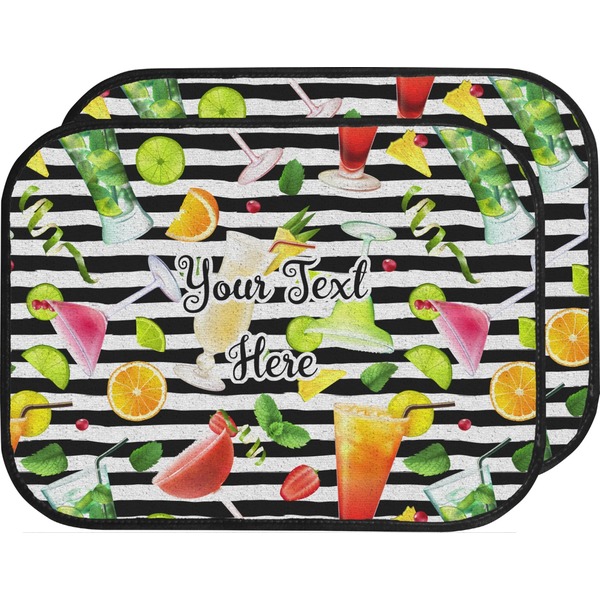 Custom Cocktails Car Floor Mats (Back Seat) (Personalized)