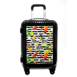 Cocktails Carry On Hard Shell Suitcase (Personalized)