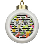 Cocktails Ceramic Ball Ornament (Personalized)