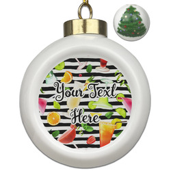 Cocktails Ceramic Ball Ornament - Christmas Tree (Personalized)