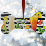 Cocktails Ceramic Dog Ornament w/ Name or Text