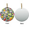 Cocktails Ceramic Flat Ornament - Circle Front & Back (APPROVAL)
