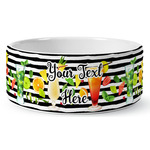 Cocktails Ceramic Dog Bowl (Personalized)
