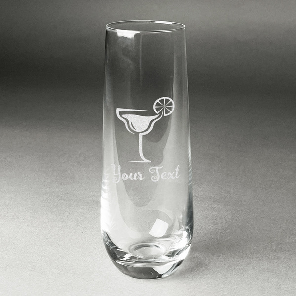 Custom Cocktails Champagne Flute - Stemless Engraved (Personalized)