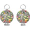 Cocktails Circle Keychain (Front + Back)