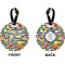 Cocktails Circle Luggage Tag (Front + Back)