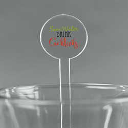 Cocktails 5.5" Round Plastic Stir Sticks - Clear