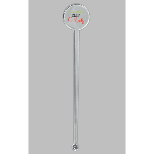 Cocktails Clear Plastic 7" Stir Stick - Round - Single Stick