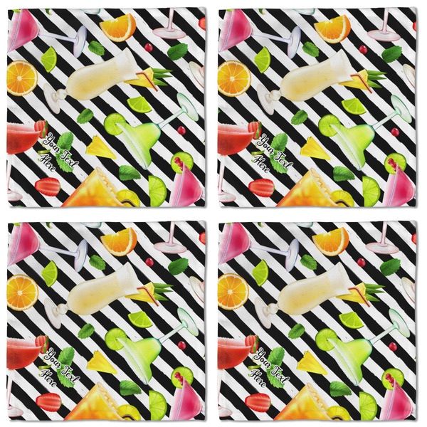 Cocktails Cloth Napkins - Personalized Lunch (APPROVAL) Set of 4