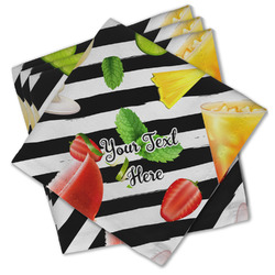 Cocktails Cloth Cocktail Napkins - Set of 4 w/ Name or Text