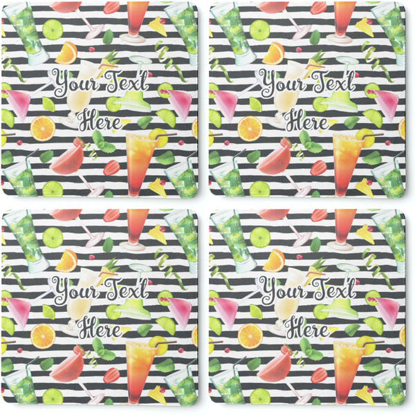 Cocktails Coaster Rubber Back - Apvl