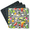 Cocktails Square Rubber Backed Coasters - Set of 4 (Personalized)