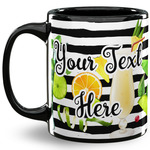 Cocktails 11 Oz Coffee Mug - Black (Personalized)