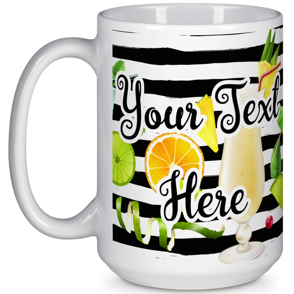 Custom Cocktails 15 Oz Coffee Mug - White (Personalized)