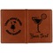 Cocktails Cognac Leather Passport Holder Outside Double Sided - Apvl