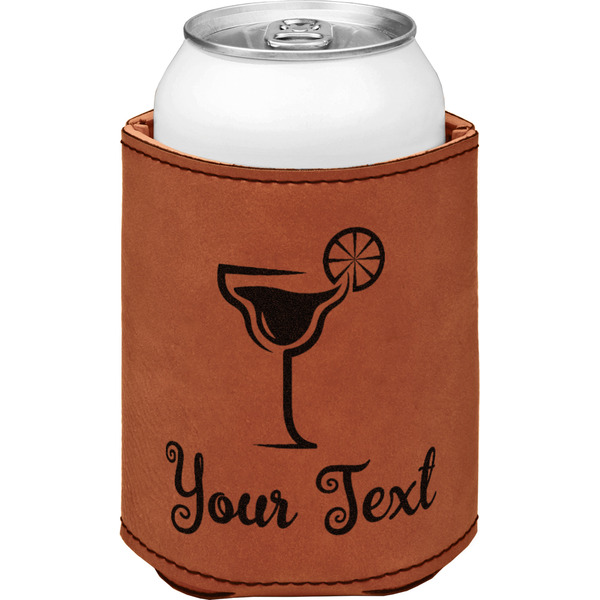 Cocktails Cognac Leatherette Can Sleeve - Single Front