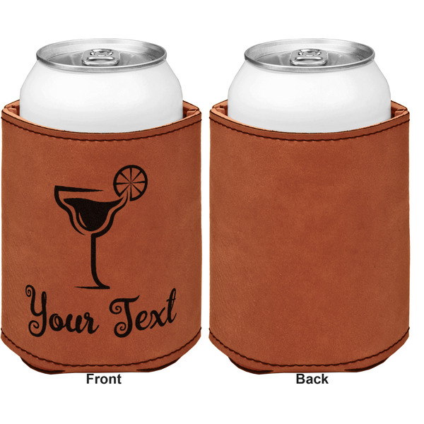 Cocktails Cognac Leatherette Can Sleeve - Single Sided Front and Back