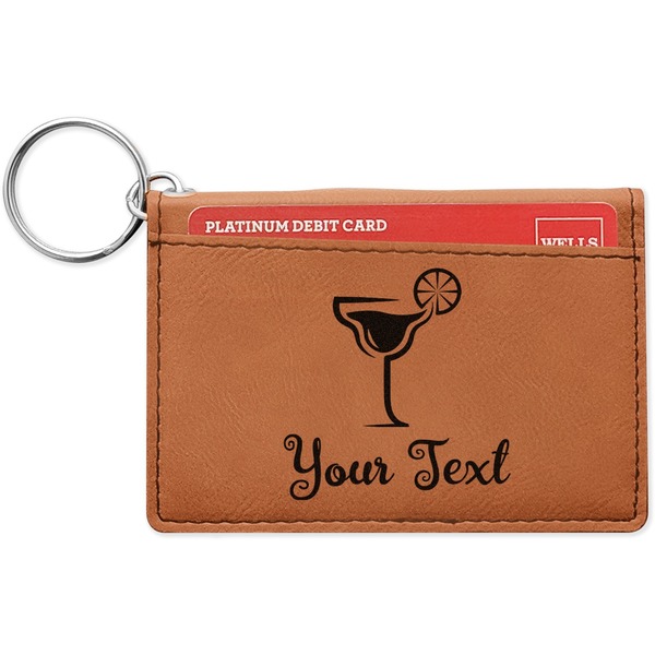 Custom Cocktails Leatherette Keychain ID Holder - Double Sided (Personalized)