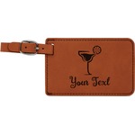 Cocktails Leatherette Luggage Tag (Personalized)