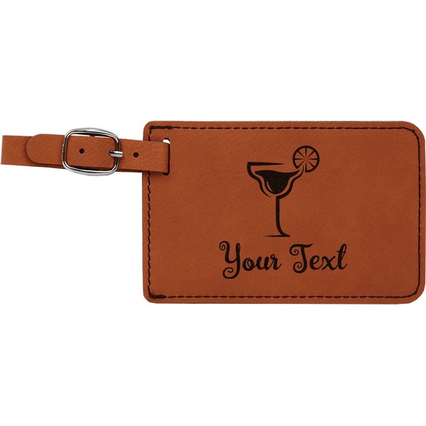 Custom Cocktails Leatherette Luggage Tag (Personalized)
