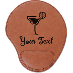 Cocktails Leatherette Mouse Pad with Wrist Support (Personalized)