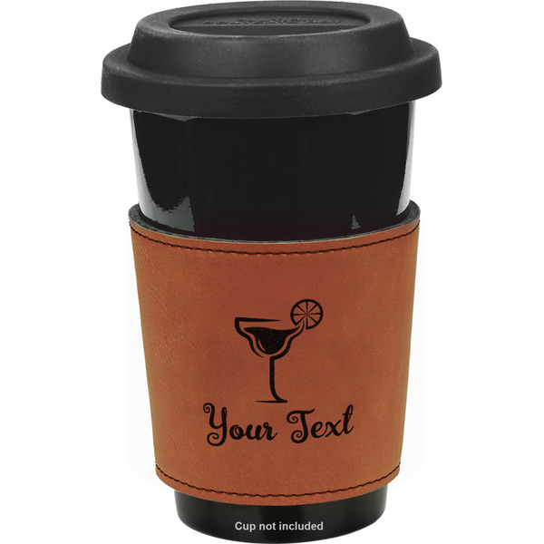 Cocktails Cognac Leatherette Mug Sleeve - Front