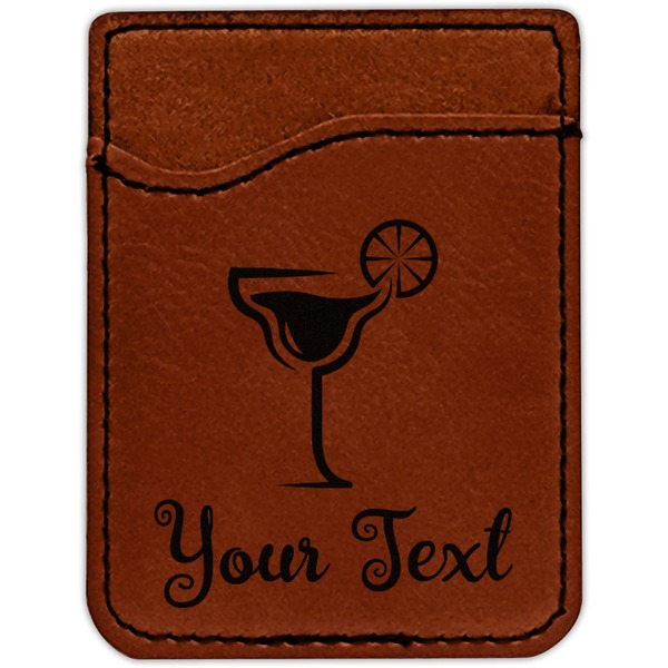 Cocktails Cognac Leatherette Phone Wallet close up