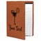 Cocktails Leatherette Portfolio with Notepad - Large - Double Sided (Personalized)