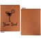 Cocktails Cognac Leatherette Portfolios with Notepad - Large - Single Sided - Apvl