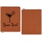 Cocktails Cognac Leatherette Zipper Portfolios with Notepad - Single Sided - Apvl