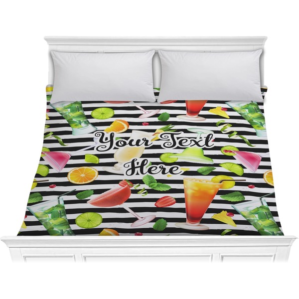 Custom Cocktails Comforter - King (Personalized)