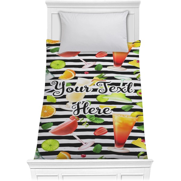 Custom Cocktails Comforter - Twin (Personalized)